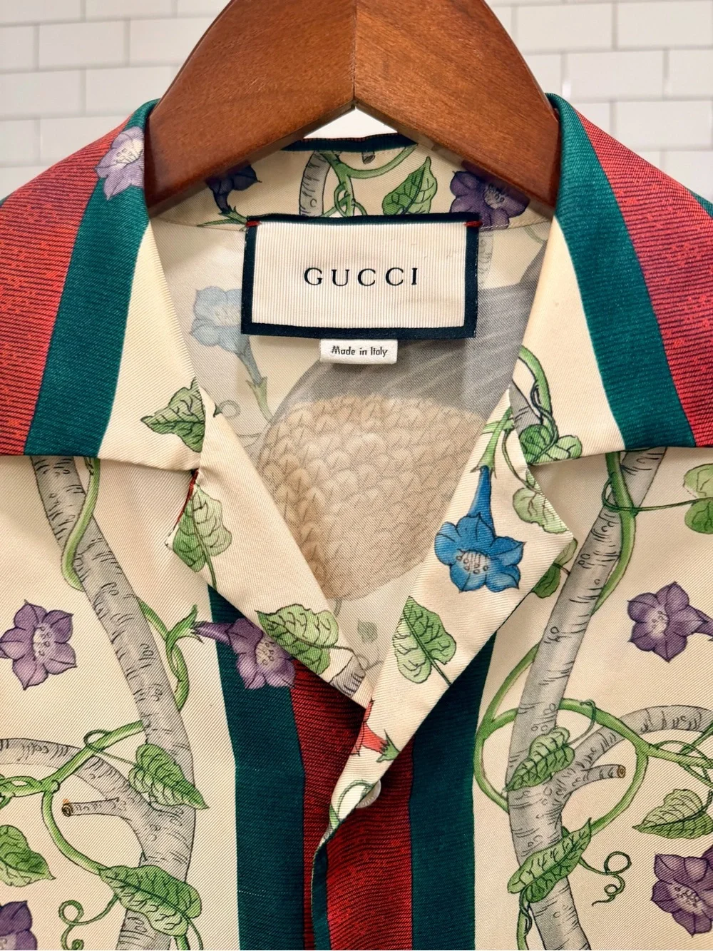 RARE Gucci Birds of Prey Silk Shirt